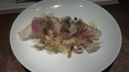 Uchi Houston signature dishes Machi Cure, Kinoko Nabe, Wagyu Hot Rock, P-38 Roll